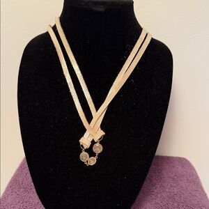 Elegant Gold Necklace with Crystal Accents